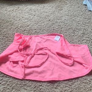 Pink skirt for bathing suit bottom cover-up